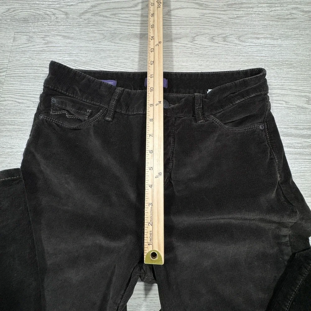 NYDJ Women's Corduroy Pants Marilyn Straight‎ Brown Size 10 Lift Tuck Stretch